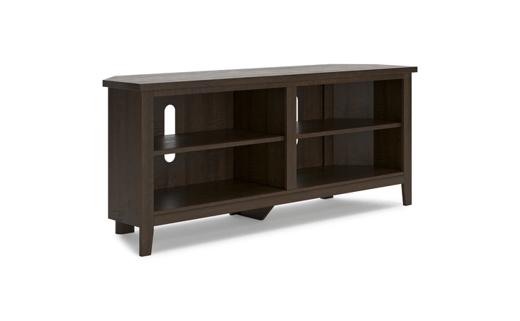 Camiburg MEDIUM CORNER TV STAND ASHLEY Warm Brown W283-56