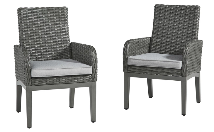 Elite Park ARM CHAIR WITH CUSHION (2/CN) ASHLEY Gray P518-601A