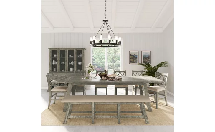 NATURE'S EDGE COLLECTION TRESTLE TABLE COUNTER HEIGHT W/(2) 12