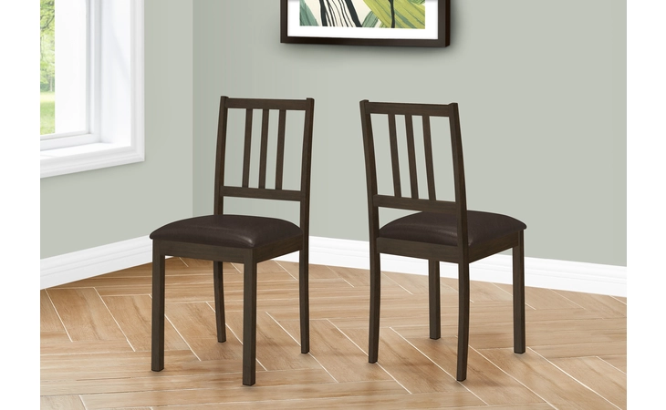 I1304 DINING CHAIR - 2PCS - 36 H ESPRESSO - DARK BROWN SEAT MONARCH SPECIALTIES  I1304