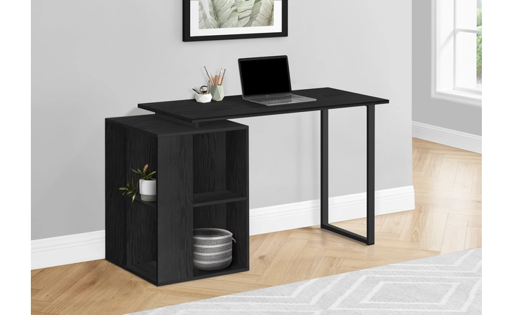 I7601 COMPUTER DESK - 55 L - BLACK OAK LEFT OR RIGHT FACING MONARCH SPECIALTIES  I7601