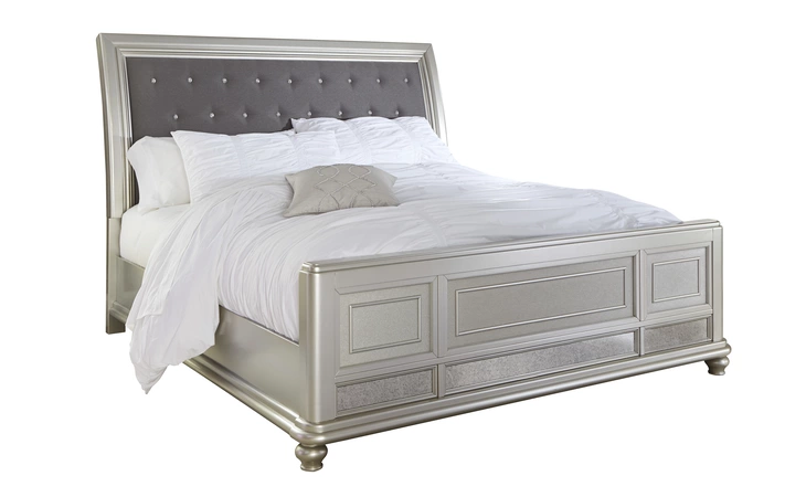 Coralayne QUEEN UPH SLEIGH HEADBOARD ASHLEY Silver B650-57