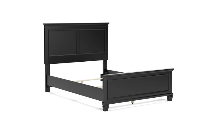 Lanolee TWIN/FULL PANEL RAILS ASHLEY Black B687-86
