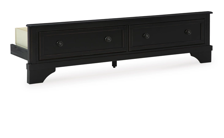 Chylanta Q STORAGE FTBD W/ROLL SLATS ASHLEY Black B739-174S