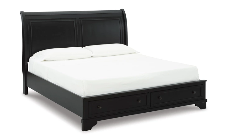 Chylanta K/CK STORAGE FTBD W/ROLL SLATS ASHLEY Black B739-176S