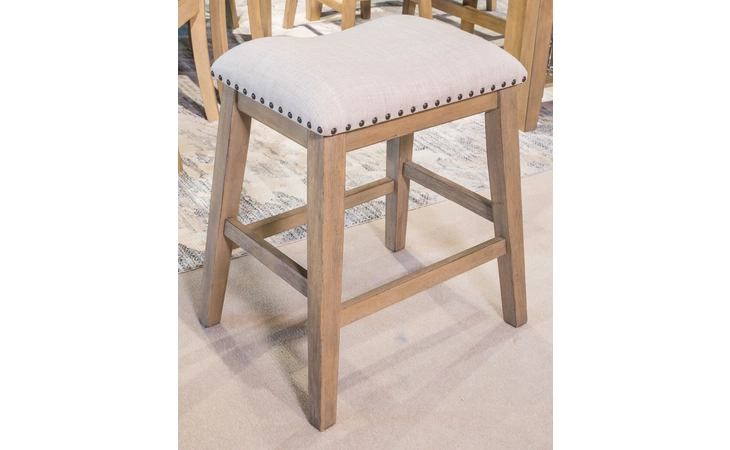 Sanbriar UPHOLSTERED STOOL (2/CN) ASHLEY Light Brown D393-024