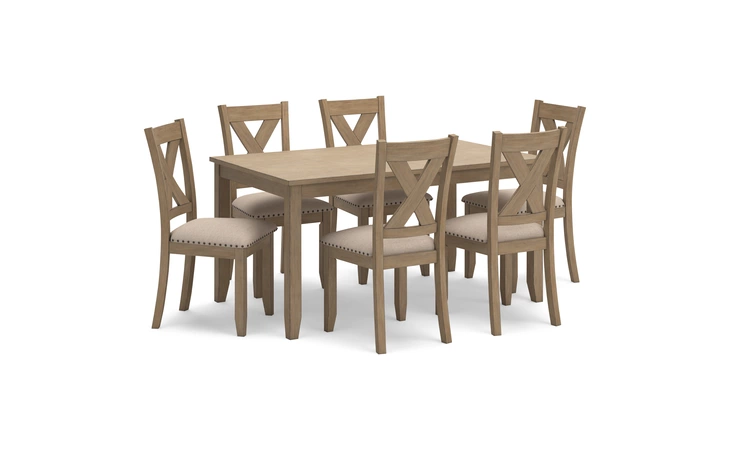 Sanbriar RECT DRM TABLE SET (7/CN) ASHLEY Light Brown D393-425
