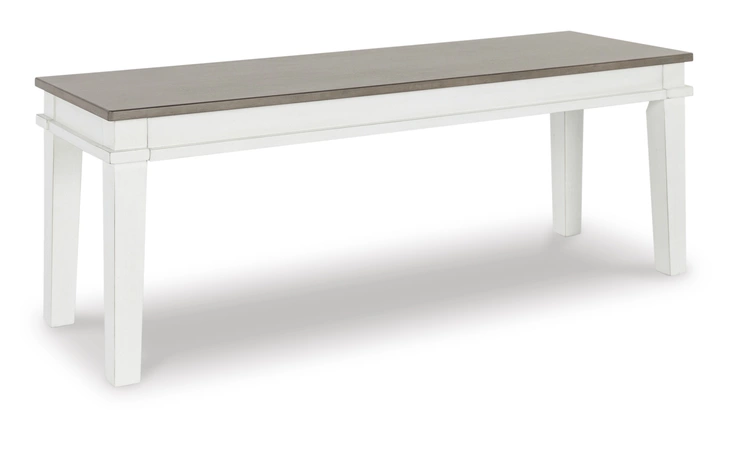 Nollicott LARGE DINING ROOM BENCH ASHLEY Whitewash/Light Gray D597-00
