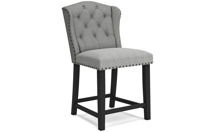 Jeanette UPHOLSTERED BARSTOOL (2/CN) ASHLEY Black D702-224