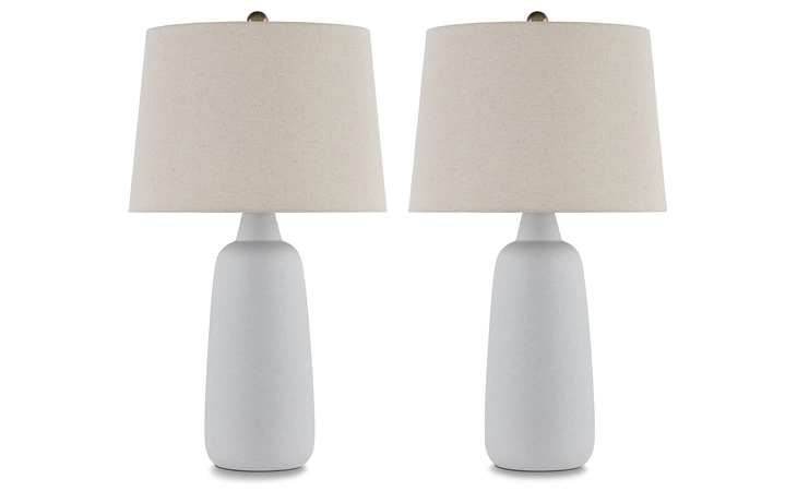 Avianic CERAMIC TABLE LAMP (2/CN) ASHLEY White L177964