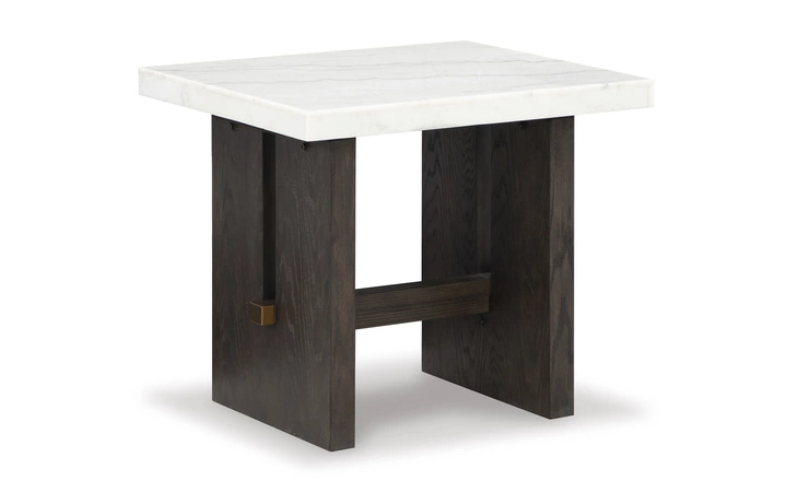Burkhaus RECTANGULAR END TABLE ASHLEY White/Dark Brown T779-3