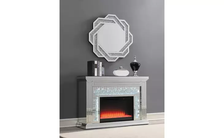 991048  RECTANGULAR FREESTANDING FIREPLACE MIRROR