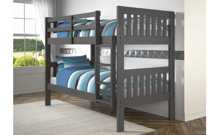 1010-3ATTDG TWIN/TWIN MISSION HB/FB DARK GREY DONCO  1010-3ATTDG
