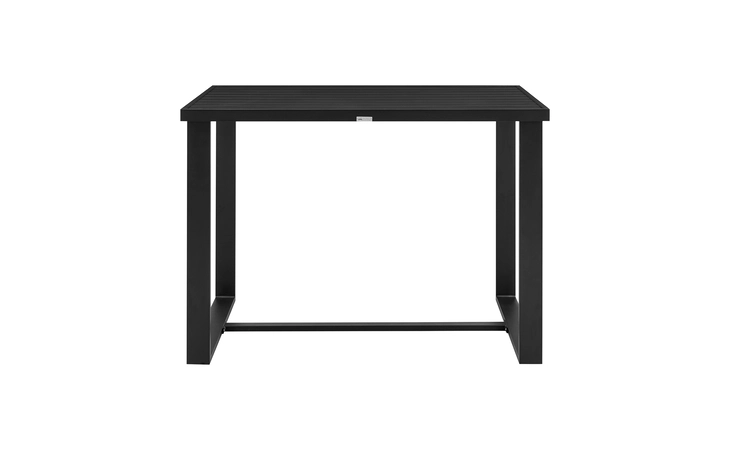 LCAFBTBL26 ALEGRIA OUTDOOR PATIO COUNTER HEIGHT DINING TABLE IN BLACK ALUMINUM ARMEN LIVING  LCAFBTBL26