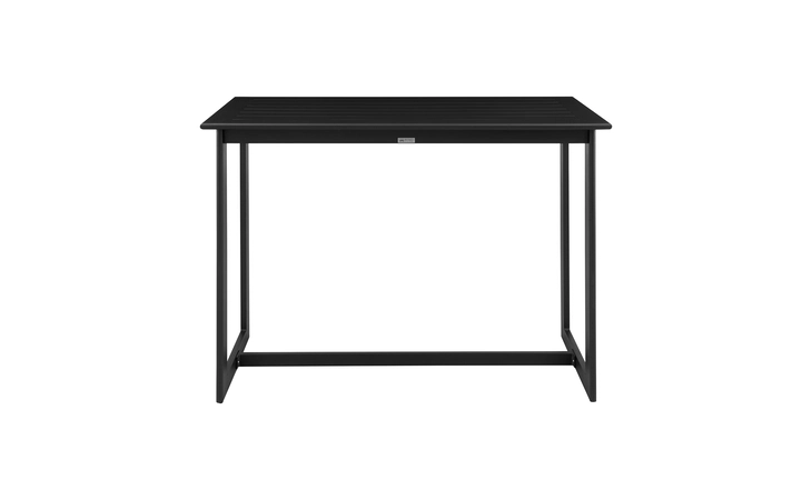 LCCCBTBL26  CAYMAN OUTDOOR PATIO COUNTER HEIGHT DINING TABLE IN BLACK ALUMINUM