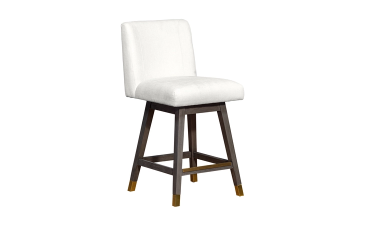LCIABAGRYPL26 ISABELLA SWIVEL COUNTER STOOL IN GRAY OAK WOOD FINISH WITH PEARL FABRIC ARMEN LIVING  LCIABAGRYPL26
