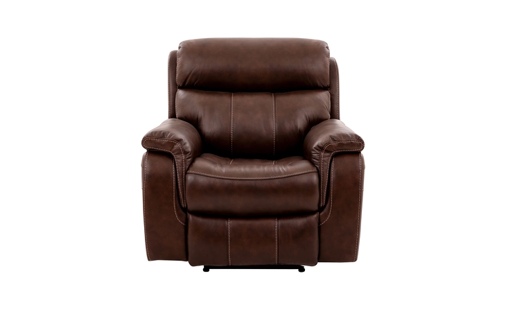 LCMN1BR  MONTAGUE DUAL POWER HEADREST AND LUMBAR SUPPORT RECLINER CHAIR IN GENUINE BROWN LEATHER