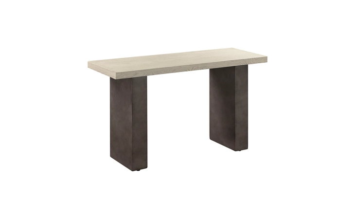 LCAJCNGR  ABBEY CONCRETE AND GRAY OAK WOOD CONSOLE TABLE