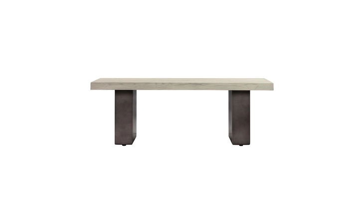 LCAJDIGR  ABBEY CONCRETE AND GRAY OAK WOOD DINING TABLE