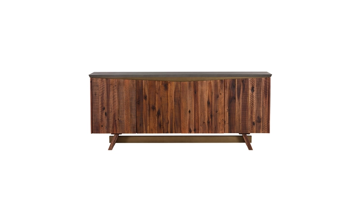 LCPJBUCC PICADILLY 4 DOOR SIDEBOARD BUFFET IN ACACIA WOOD AND CONCRETE ARMEN LIVING  LCPJBUCC