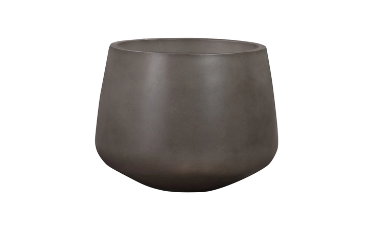 LCAWMDPLGR  AMETHYST LARGE ROUND LIGHTWEIGHT CONCRETE INDOOR OR OUTDOOR PLANTER IN GRAY
