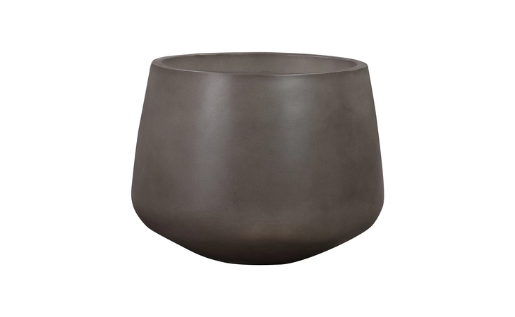 LCAWSMPLGR  AMETHYST MEDIUM ROUND LIGHTWEIGHT CONCRETE INDOOR OR OUTDOOR PLANTER IN GRAY