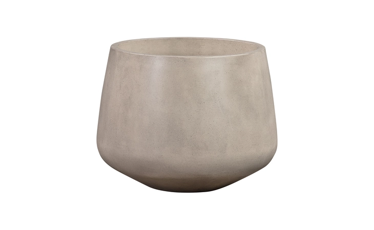 LCAWSMPLWH  AMETHYST MEDIUM ROUND LIGHTWEIGHT WHITE CONCRETE INDOOR OR OUTDOOR PLANTER IN WHITE