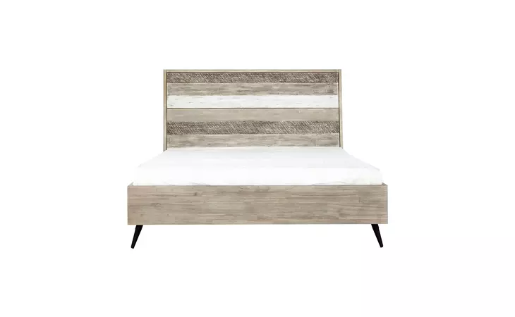 LCBRBDGRKG  BRIDGES KING PLATFORM BED IN TWO TONE ACACIA WOOD