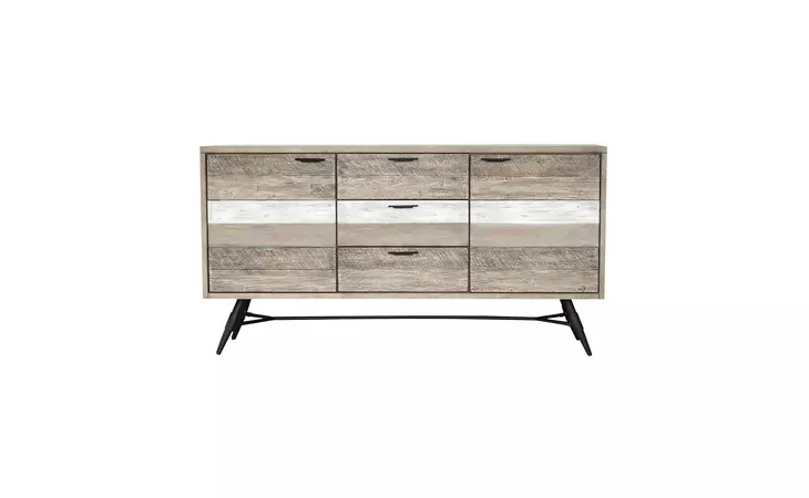 LCBRBUGR  BRIDGES SIDEBOARD BUFFET CABINET IN TWO TONE ACACIA WOOD