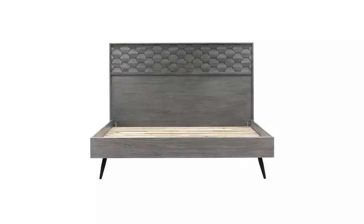 LCMKBDTGKG  MAKENA KING PLATFORM FRAME BED IN GRAY ACACIA WOOD