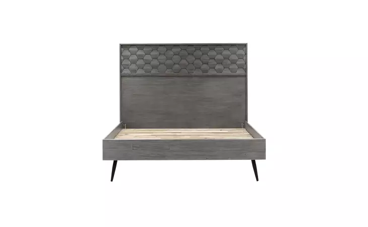 LCMKBDTGQN  MAKENA QUEEN PLATFORM BED FRAME IN GRAY ACACIA WOOD