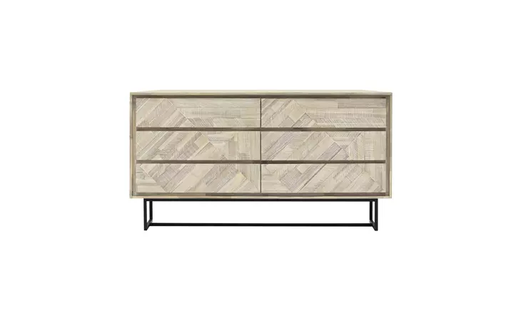 LCPEDRNAT  PERIDOT 6 DRAWER DRESSER IN NATURAL ACACIA WOOD