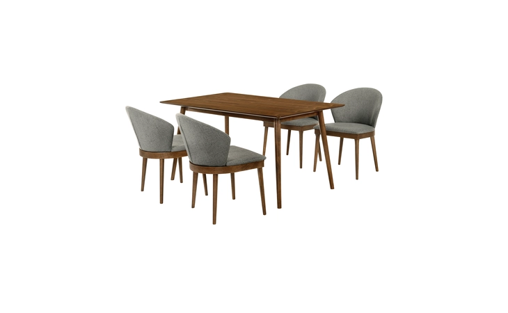 SETWEDI5JNWACH WESTMONT AND JUNO CHARCOAL AND WALNUT 5 PIECE DINING SET ARMEN LIVING  SETWEDI5JNWACH