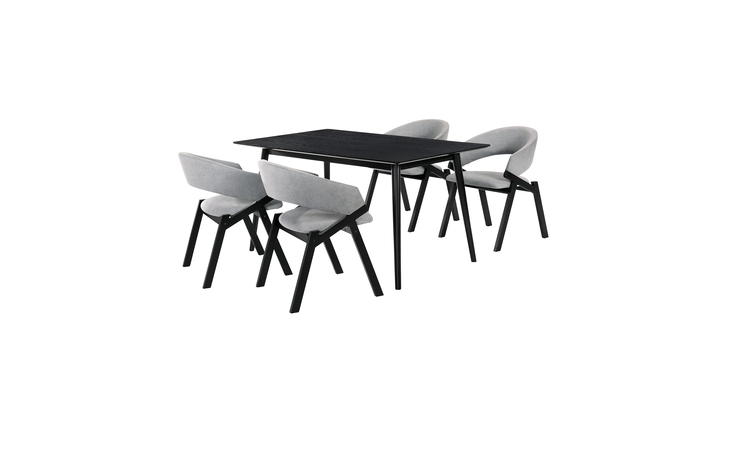 SETWEDI5TAGRBL WESTMONT AND TALULAH GRAY AND BLACK 5 PIECE DINING SET ARMEN LIVING  SETWEDI5TAGRBL