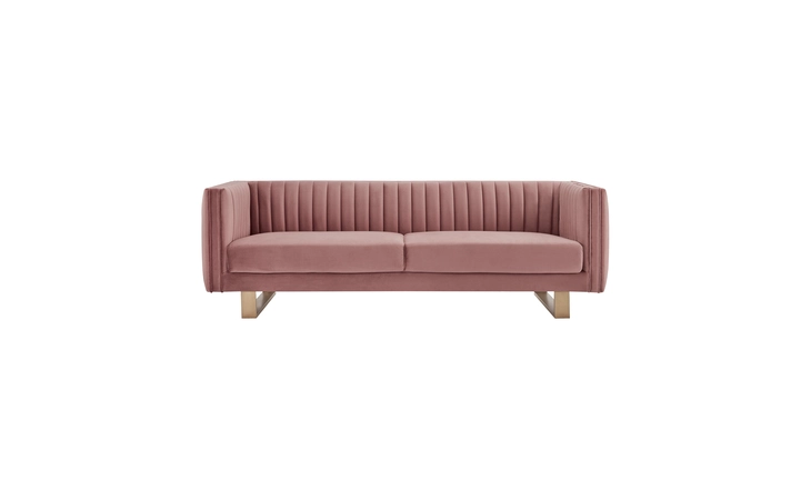 LCDH3BLUSH DELILAH 86 BLUSH VELVET SQUARE ARM SOFA ARMEN LIVING  LCDH3BLUSH