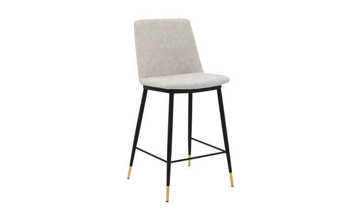 LCMSBABLCRM26 MESSINA 26 CREAM FAUX LEATHER AND METAL COUNTER HEIGHT BAR STOOL ARMEN LIVING  LCMSBABLCRM26