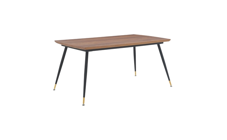 LCMSDIWA  MESSINA MODERN WALNUT AND METAL DINING ROOM TABLE