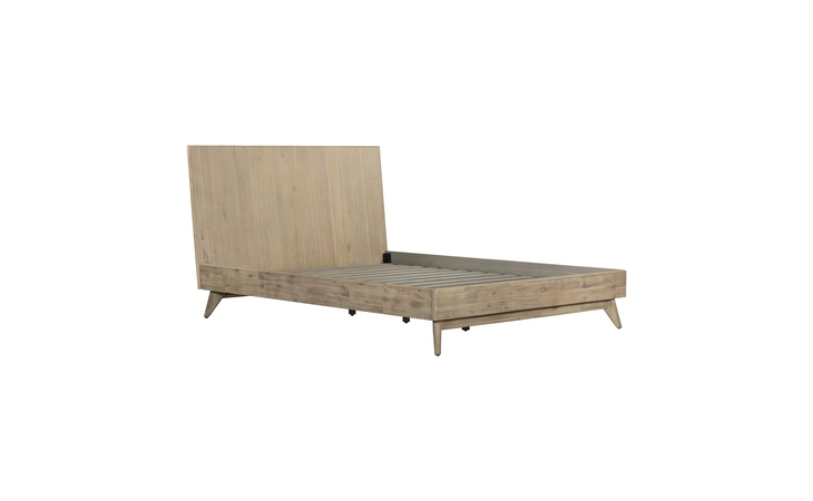 LCLFBDGRKG  BALY ACACIA MID-CENTURY GRAY SANDBLAST PLATFORM KING BED