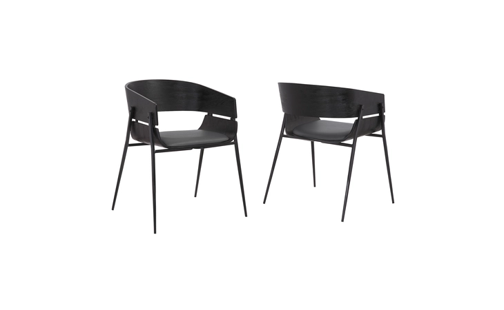 LCBRSIBLGR BRONTE WOOD AND METAL CONTEMPORARY DINING ROOM CHAIRS SET OF 2 ARMEN LIVING  LCBRSIBLGR