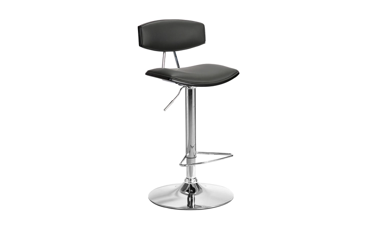 LCEKBABLGR ERIK ADJUSTABLE GRAY FAUX LEATHER SWIVEL BARSTOOL WITH CHROME BASE ARMEN LIVING  LCEKBABLGR