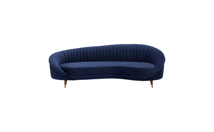 LCKR3NAVY KARISMA NAVY CURVED VELVET SOFA ARMEN LIVING  LCKR3NAVY
