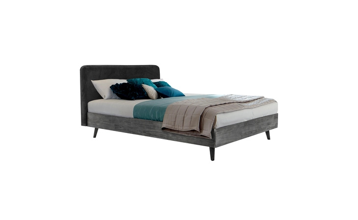 LCMVBDTGKG  MOHAVE MID-CENTURY TUNDRA GRAY ACACIA KING PLATFORM BED