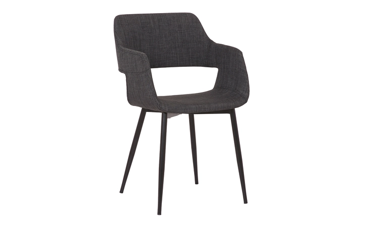 LCARCHBLCH ARIANA MID-CENTURY CHARCOAL OPEN BACK DINING ACCENT CHAIR ARMEN LIVING  LCARCHBLCH