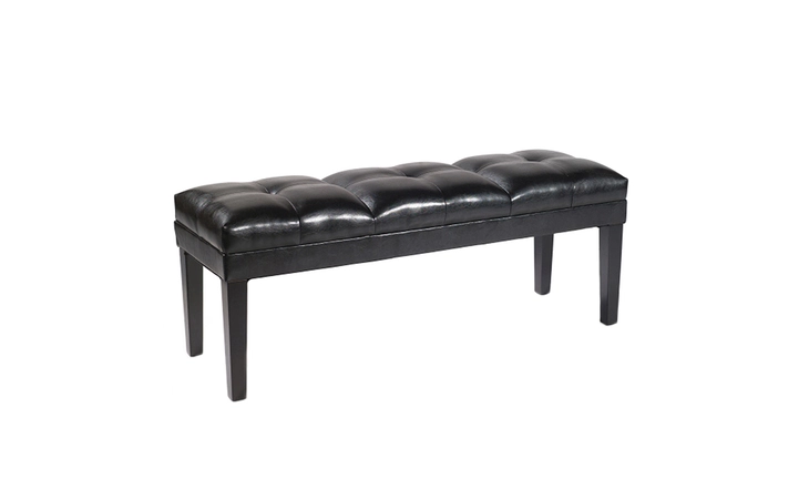 LC47211BEBL HOWARD BENCH BLACK BONDED LEATHER ARMEN LIVING  LC47211BEBL