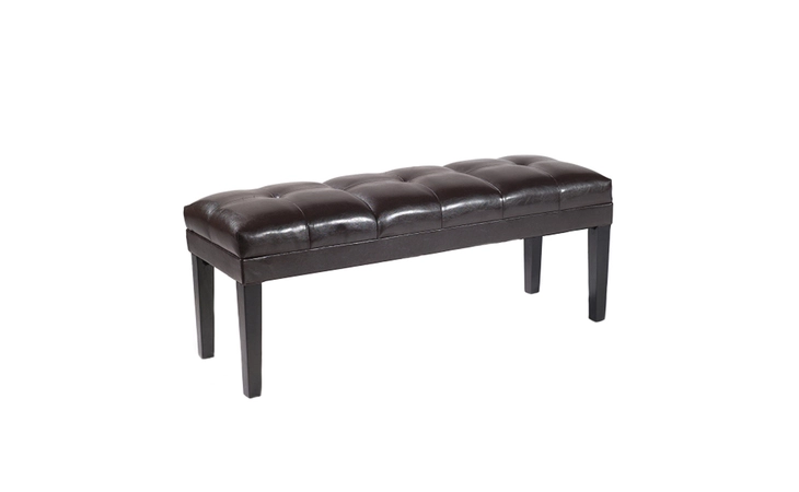 LC47211BEBR HOWARD BENCH BROWN BONDED LEATHER ARMEN LIVING  LC47211BEBR
