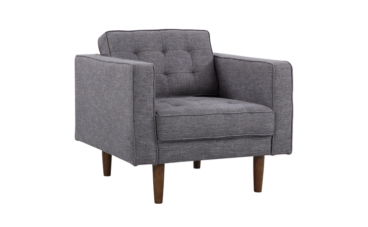 LCEL1DG ELEMENT MID-CENTURY MODERN CHAIR IN DARK GRAY LINEN AND WALNUT LEGS ARMEN LIVING  LCEL1DG