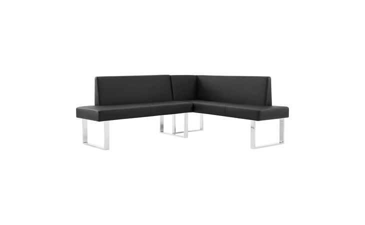 LCAMCOBLSF  AMANDA BLACK CORNER SOFA