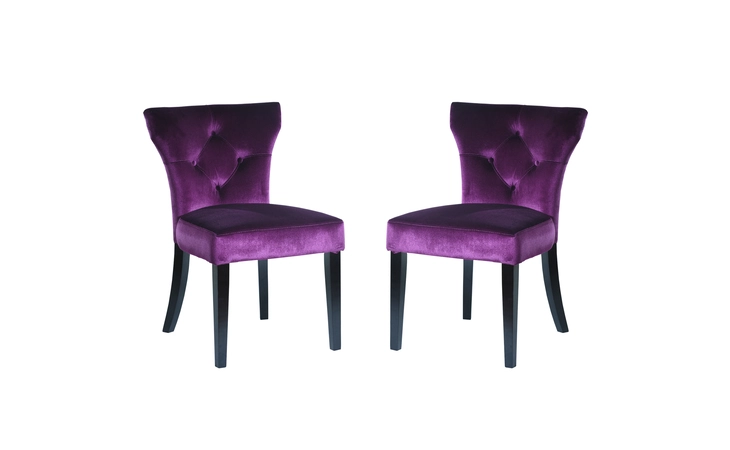 LC8099SIPU ELISE SIDE CHAIR IN PURPLE VELVET - SET OF 2 ARMEN LIVING  LC8099SIPU
