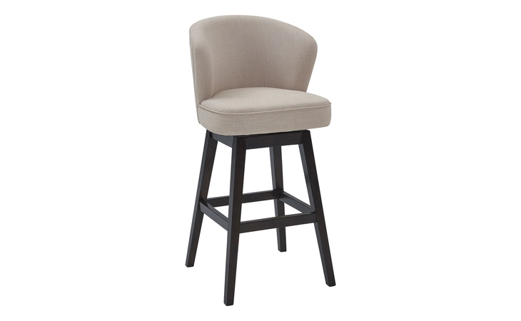 LCBDBAESTN30 BRANDY 30 BAR HEIGHT SWIVEL TAN FABRIC AND ESPRESSO WOOD BAR STOOL ARMEN LIVING  LCBDBAESTN30