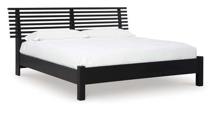 Danziar KING PANEL FOOTBOARD W/RAILS ASHLEY Black B1013-156